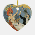 Vintage Art Nouveau; Taverne Olympia, Drinks Party Christmas Tree Ornament