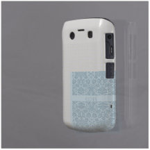 Vintage art nouveau turquoise floral monogram blackberry case