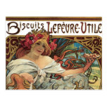 Vintage Art Nouveau Victorian Woman Alphonse Mucha Post Card