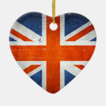 Vintage Artistic Grunge UK Flag ornaments