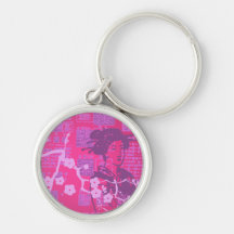 Vintage Asian Collage Key Chain