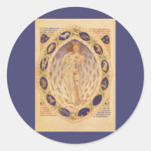 Vintage Astrology, Antique Celestial Zodiac Chart Round Stickers