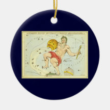 Vintage Astrology Aquarius Constellation Zodiac Christmas Ornament