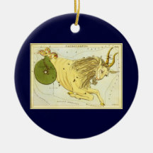Vintage Astrology Capricorn Constellation Zodiac Ornament