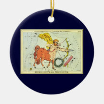 Vintage Astrology Sagittarius Constellation Zodiac Christmas Ornament