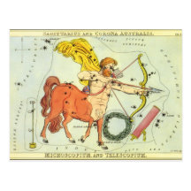 Vintage Astrology Sagittarius Constellation Zodiac Post Card