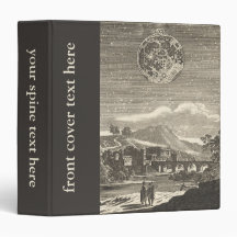 Vintage Astronomy Celestial Renaissance Moon Stars 3 Ring Binders