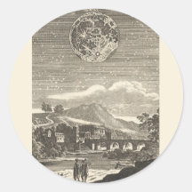 Vintage Astronomy Celestial Renaissance Moon Stars Stickers