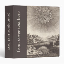 Vintage Astronomy, Celestial Sky, Sun by Mallet 3 Ring Binder