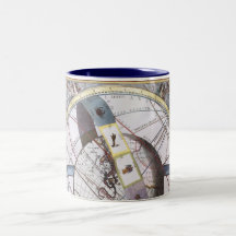 Vintage Astronomy, Celestial Zodiac Planisphere Mug