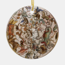 Vintage Astronomy, Constellations of Southern Sky Christmas Ornaments