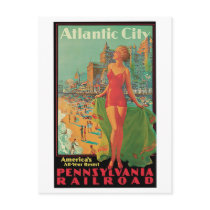 Vintage Atlantic City Travel Ad Postcards