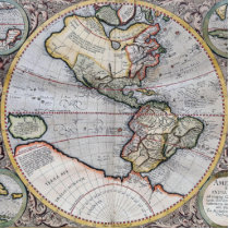 Vintage Atlas World Map Photo Cut Outs