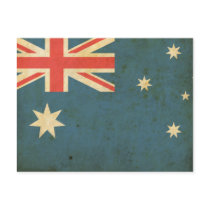 Vintage Australia Flag Postcard