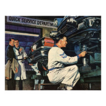 Vintage Auto Mechanic Invitation