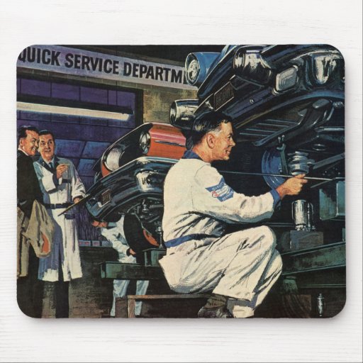 Vintage Auto Mechanic Mouse Pads