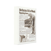 Vintage Auto Repair Ad Wrapped Canvas Gallery Wrapped Canvas