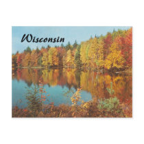 Vintage Autumn Scene Postcard