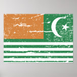 Vintage Azadkashmir Flag Print