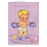 Vintage Baby Announcement Greeting Card