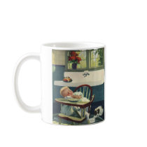 Vintage Baby Asleep in the Highchair Coffee Mug