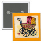 Vintage Baby Buggy Game Card Buttons