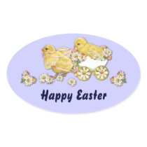 Vintage Baby Easter Chicks Custom Stickers stickers