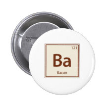 Vintage BACON Periodic Table Pinback Button