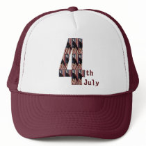 Vintage Bald Eagle on American Flag 4 July Mesh Hats