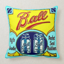 Vintage Ball Kitchen Home Canning Fruit Jars Rings Pillows