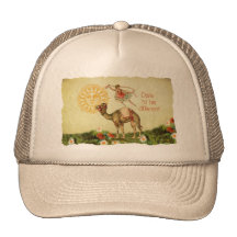 Vintage Ballerina, Flowers, and Camel Collage Trucker Hats
