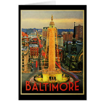 Vintage Baltimore At Dusk Cards
