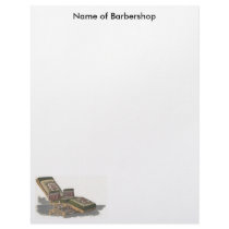 Vintage barber chair custom letterhead