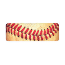 Vintage baseball ball labels