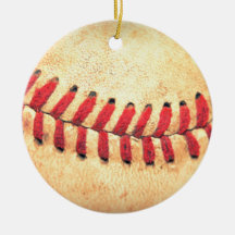 Vintage baseball ball ornament