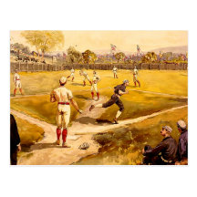Vintage Baseball Game Postcard