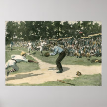 Vintage Baseball Game Print
