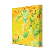 Vintage Baseball Game Victorian Art Wrapped Canvas Gallery Wrapped Canvas