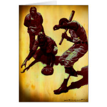 Vintage Baseball Players Note Card