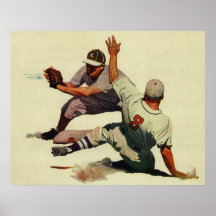 Vintage Baseball Players Posters