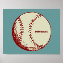 Vintage Baseball Poster