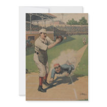 Vintage Baseball Poster Invitation