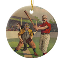 Vintage Baseball Poster Ornament