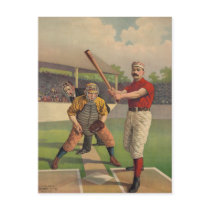 Vintage Baseball Poster Postcard