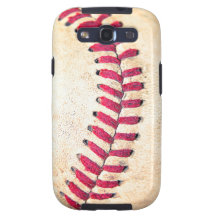 Vintage Baseball Red Stitches Close Up Photo Samsung Galaxy SIII Covers