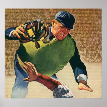 Vintage Baseball; Umpire Print
