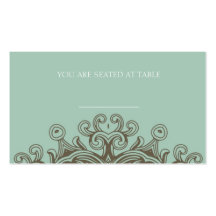 Vintage Basil Blue Wedding Placecards Business Card Templates