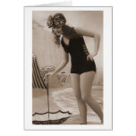 Vintage Bathing Beauty - Sexy Woman in Bathing Sui cards