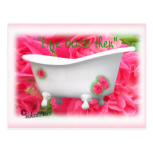 vintage bathtub postcard- customize