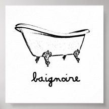 VINTAGE BATHTUB PRINT